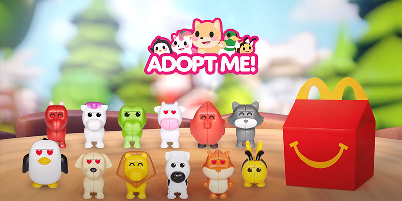 Animali di Adopt Me con Happy Meal da McDonald\'s
