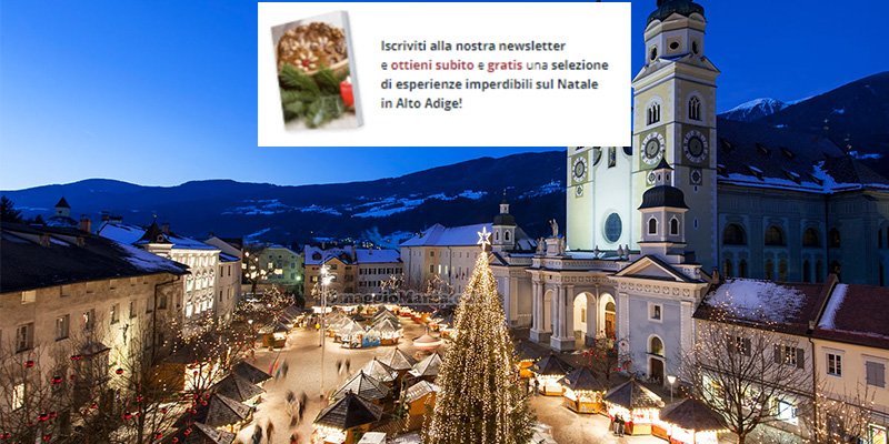 newsletter Alto Adige selezione esperienze Natale