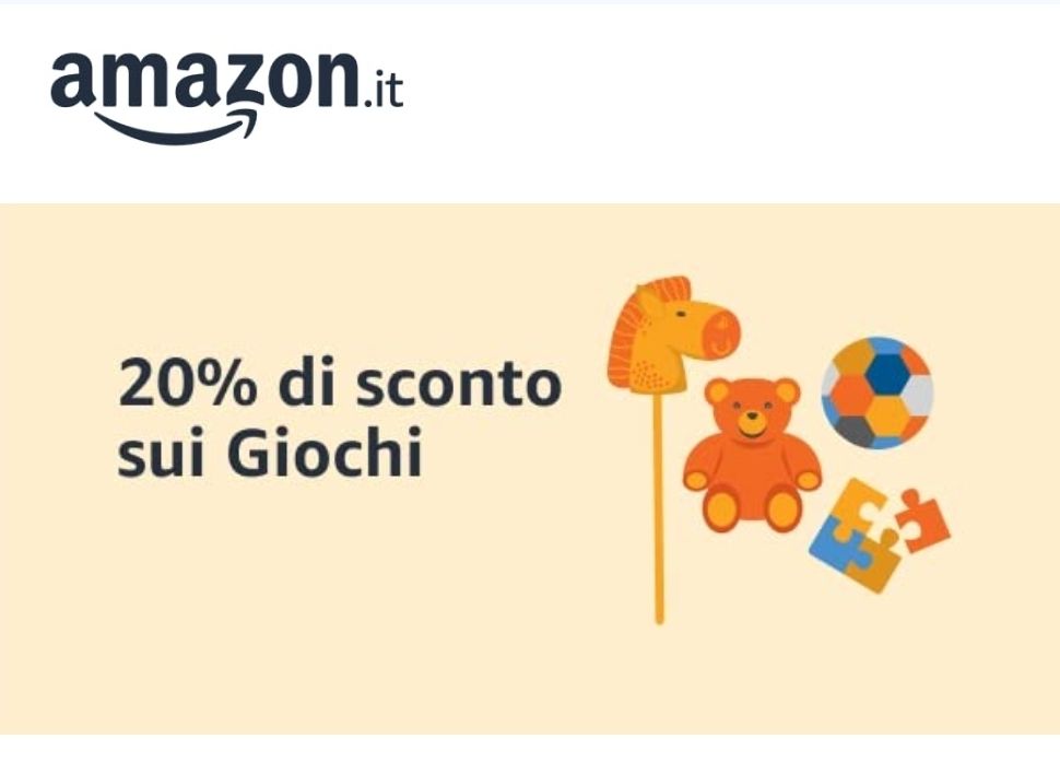 ESCLUSIVO Codice sconto  20% su Giochi Giocattoli. Migliori