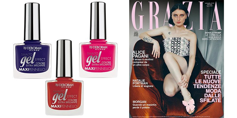 smalto Deborah gel effect con Grazia 33 - 34 2024